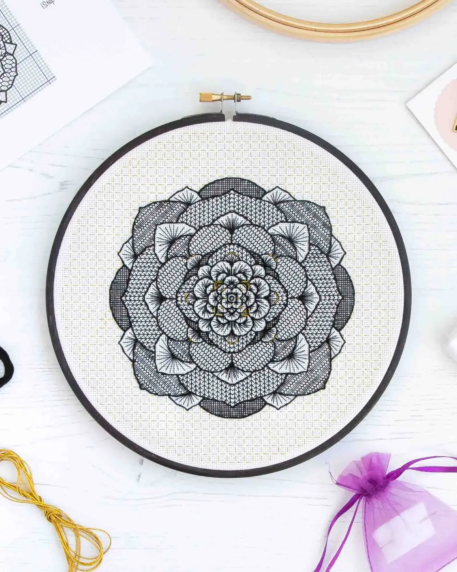 Blackwork embroidery